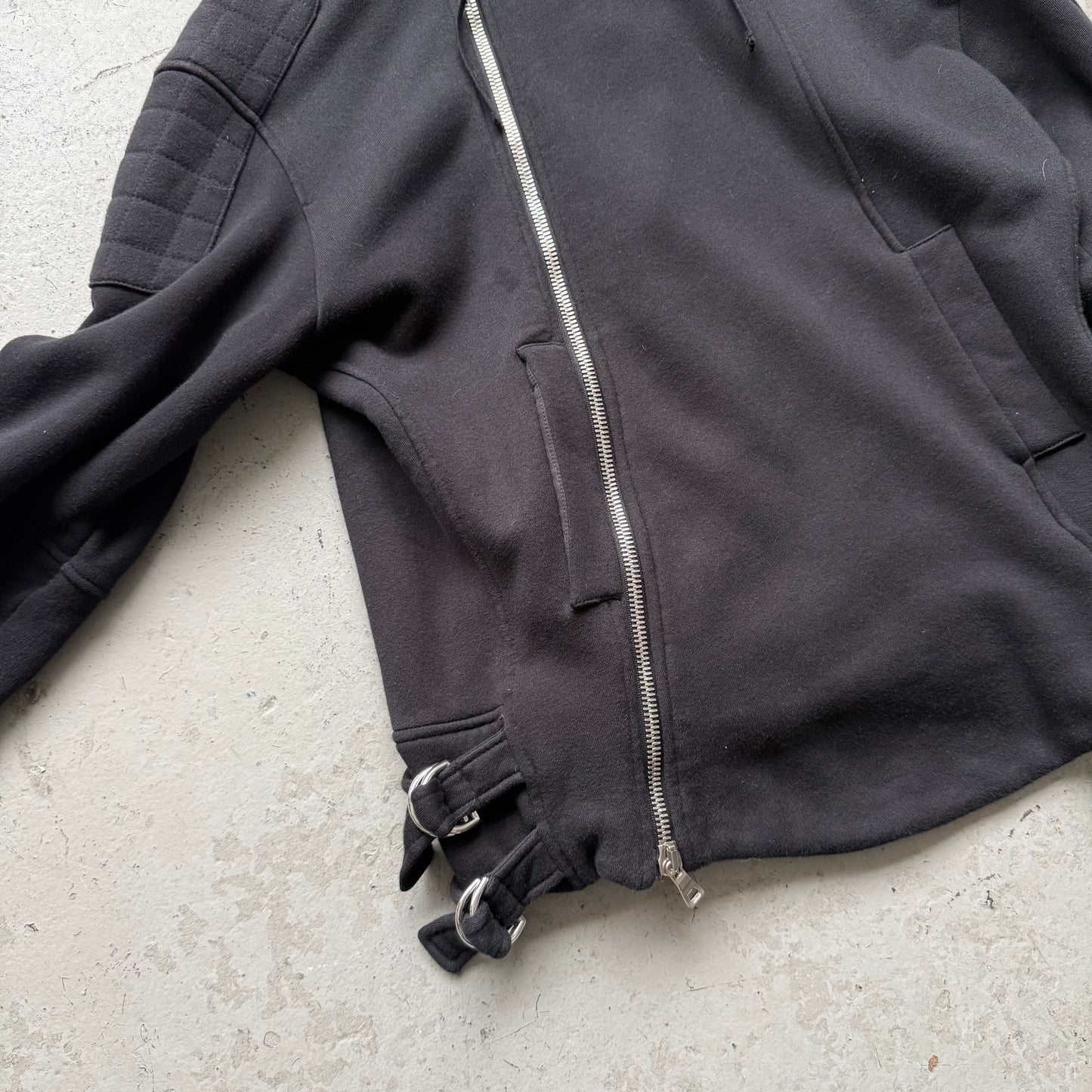Balmain FW10 Decarnin Black Asymmetric Zip Up (XL)