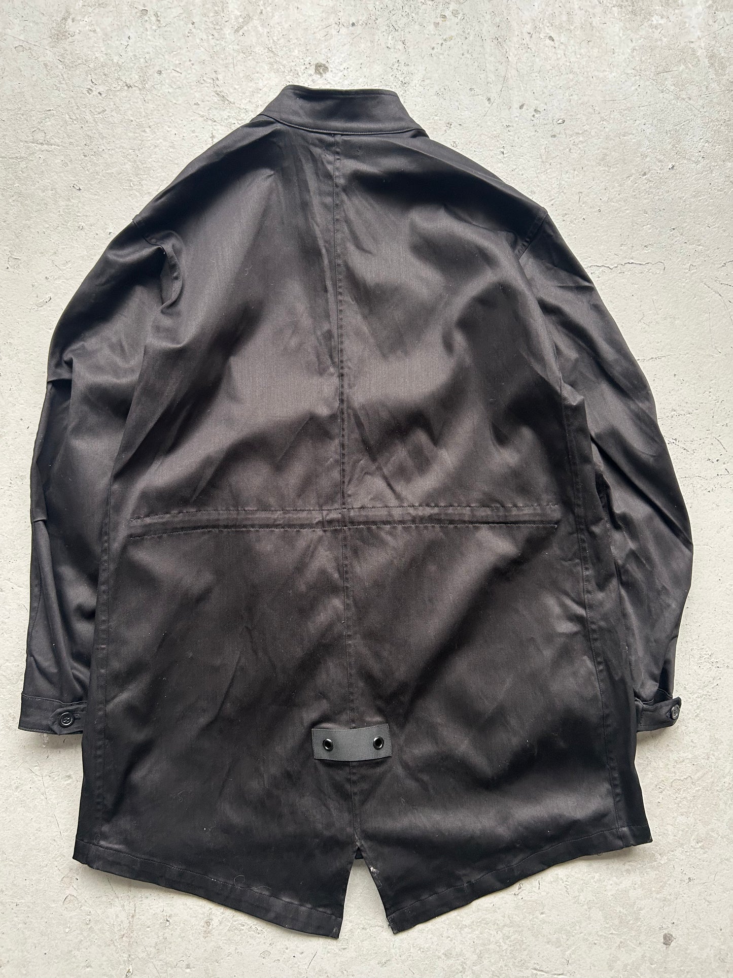 Misanthrope Black Tactical Trench Coat (S)