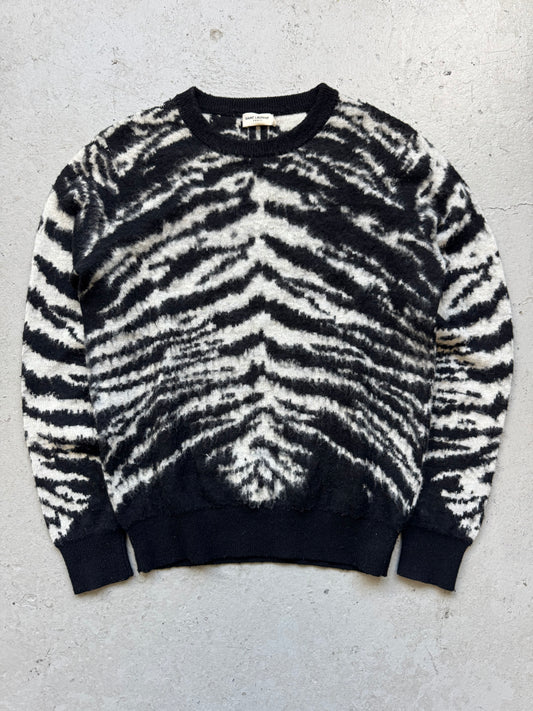 Saint Laurent Paris 2014 Zebra Print Sweater (S)