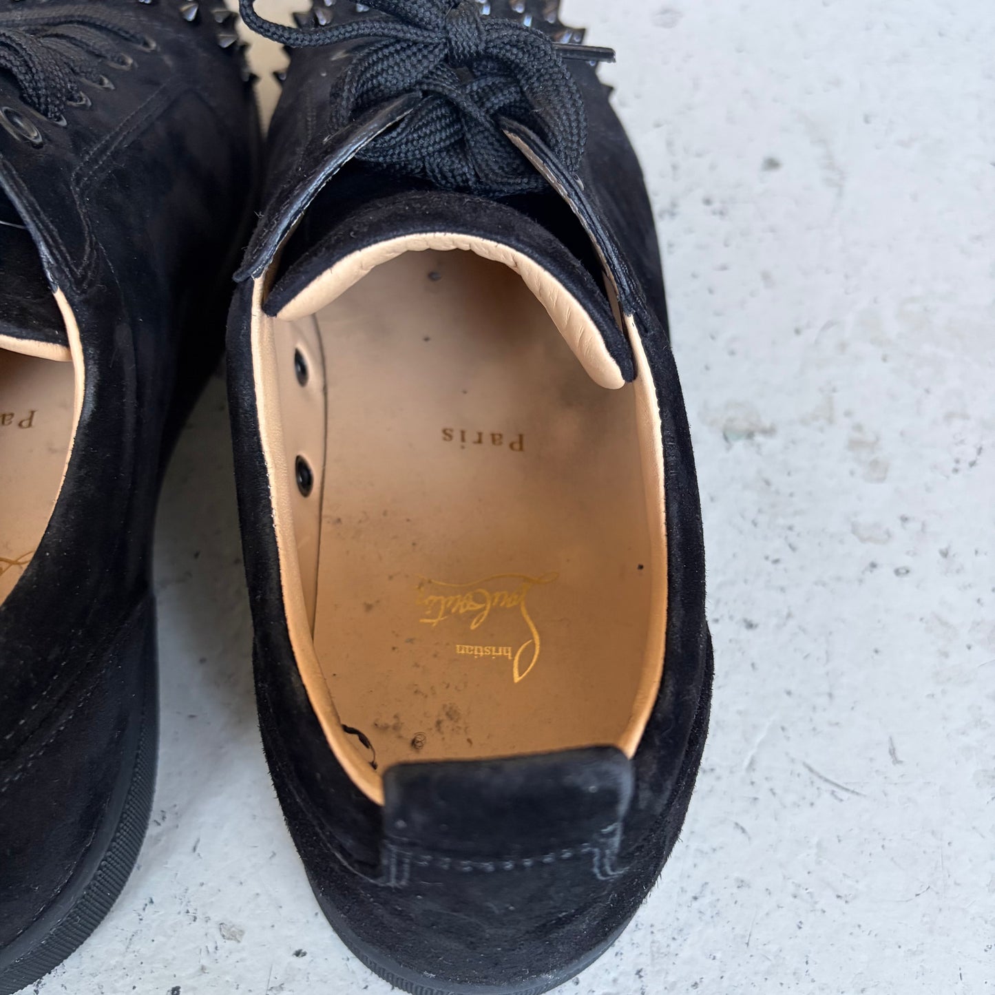 Christian Louboutin Black Studded Sneakers (43 1/2)