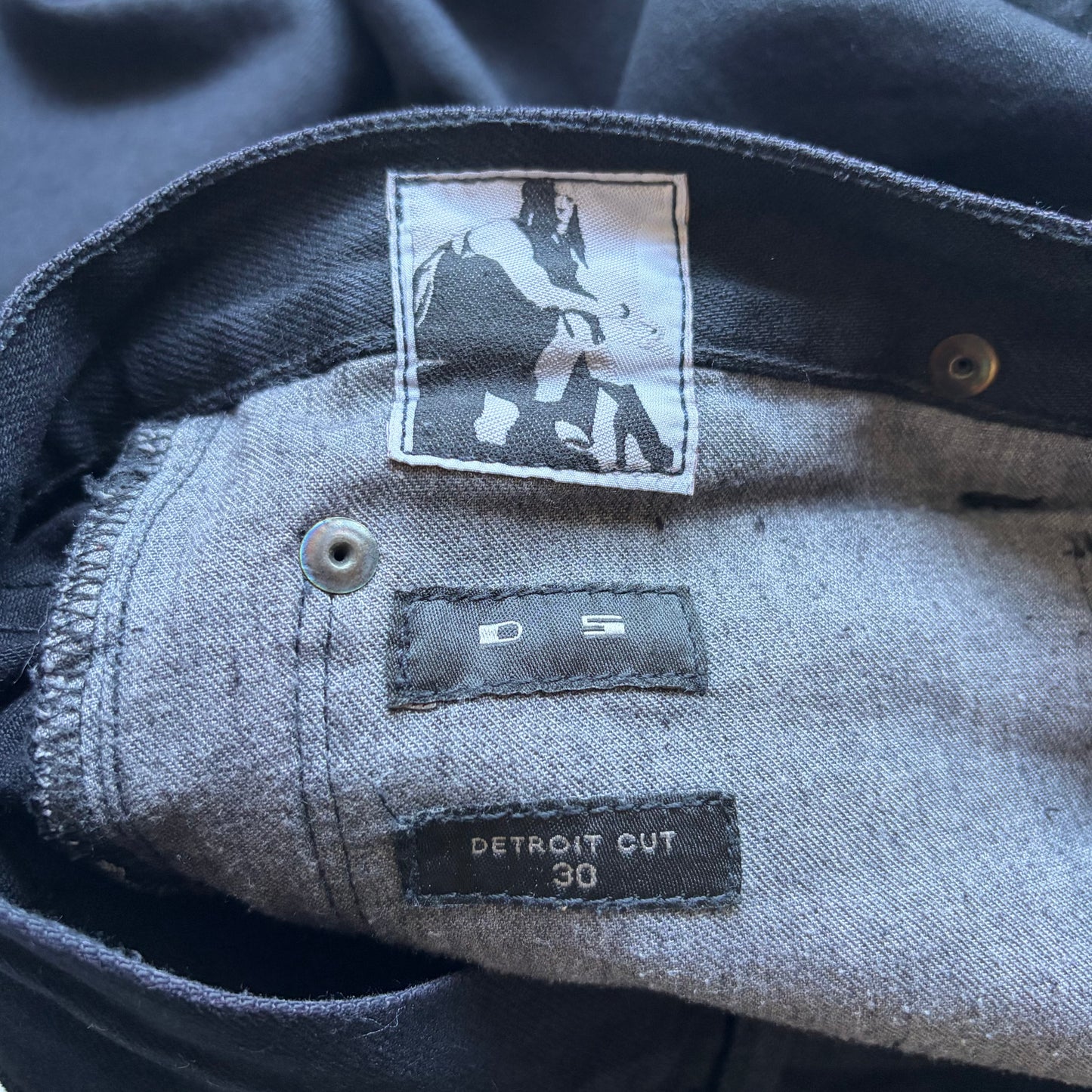 Rick Owens FW14 Sample Black Inside Detroit Cut Denim (30)