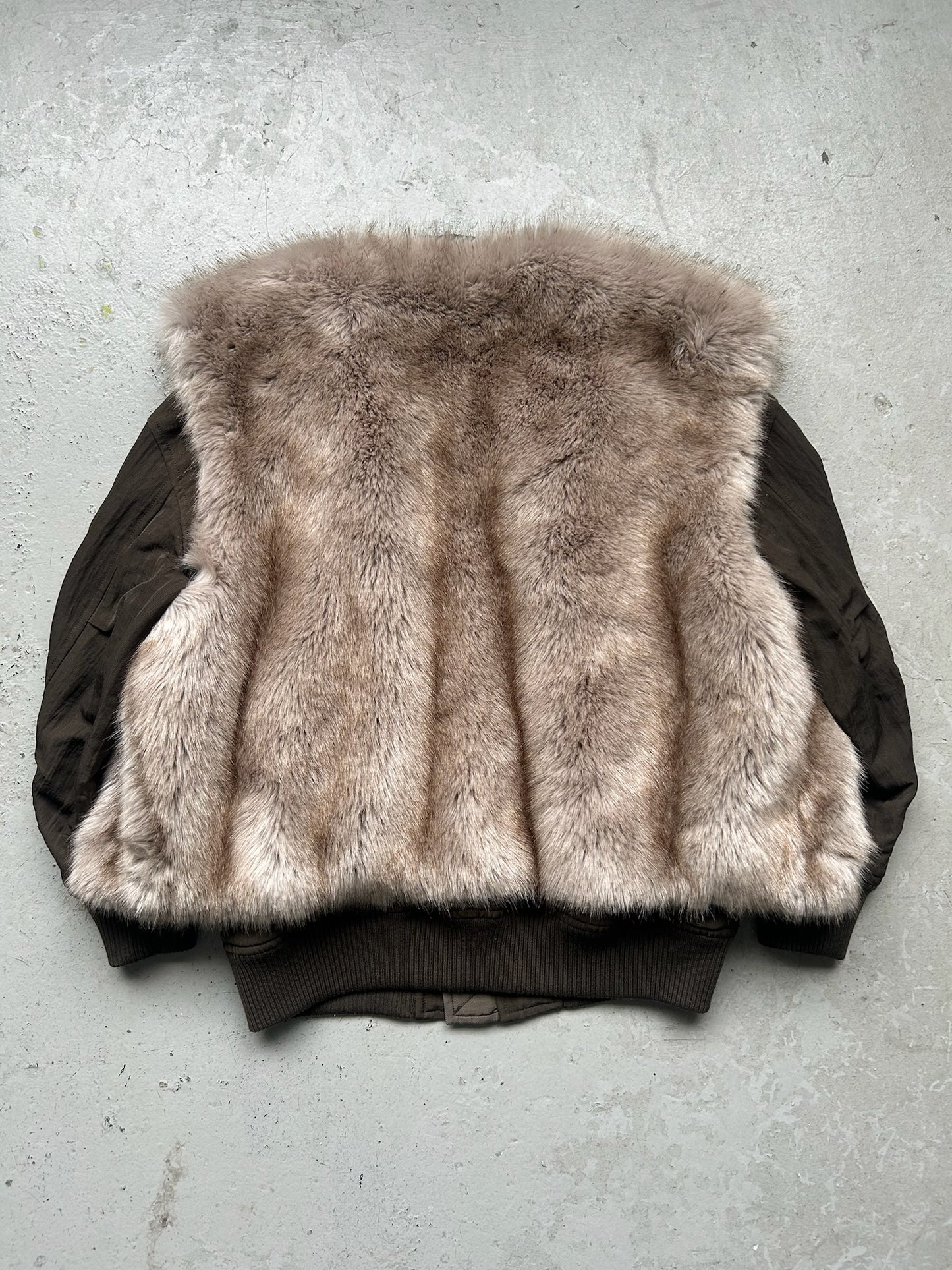 Helmut Lang Bomber With Detatchable Fur Vest (S)