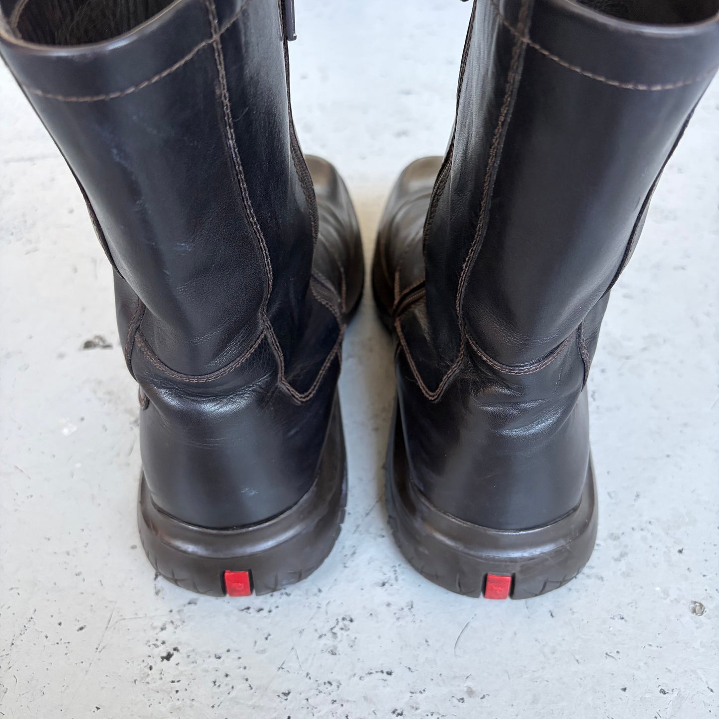 Prada FW99 Mid-Calf Vibram Sole Boots (10.5)