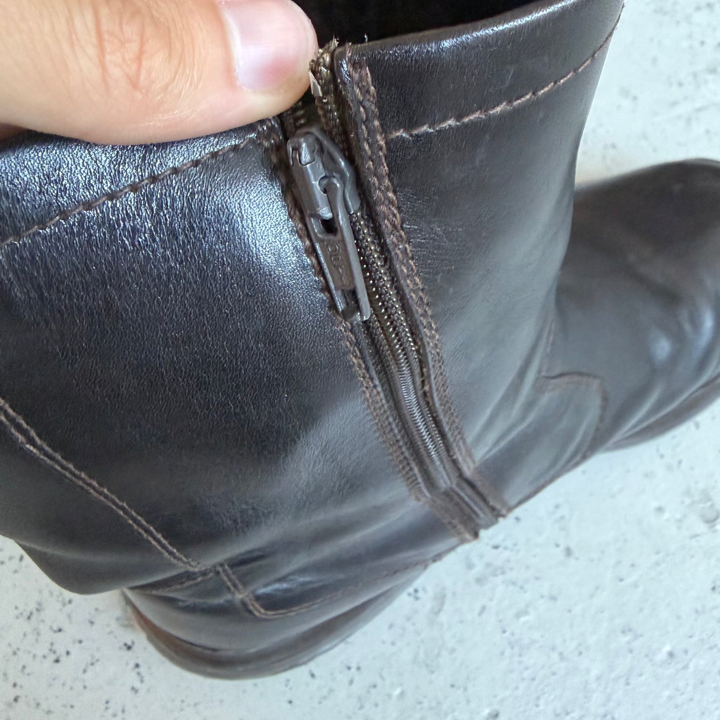 Prada FW99 Mid-Calf Vibram Sole Boots (10.5)