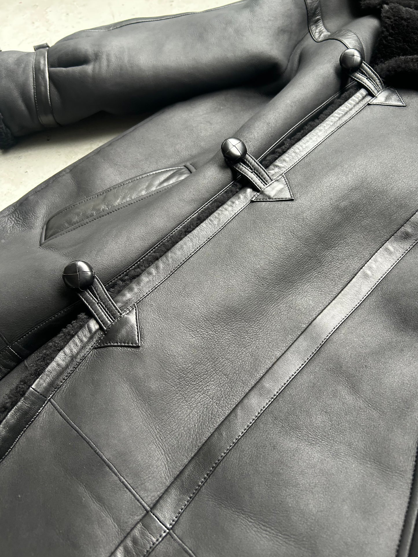 Saint Laurent Paris Long Duffle Lambskin Coat (50)
