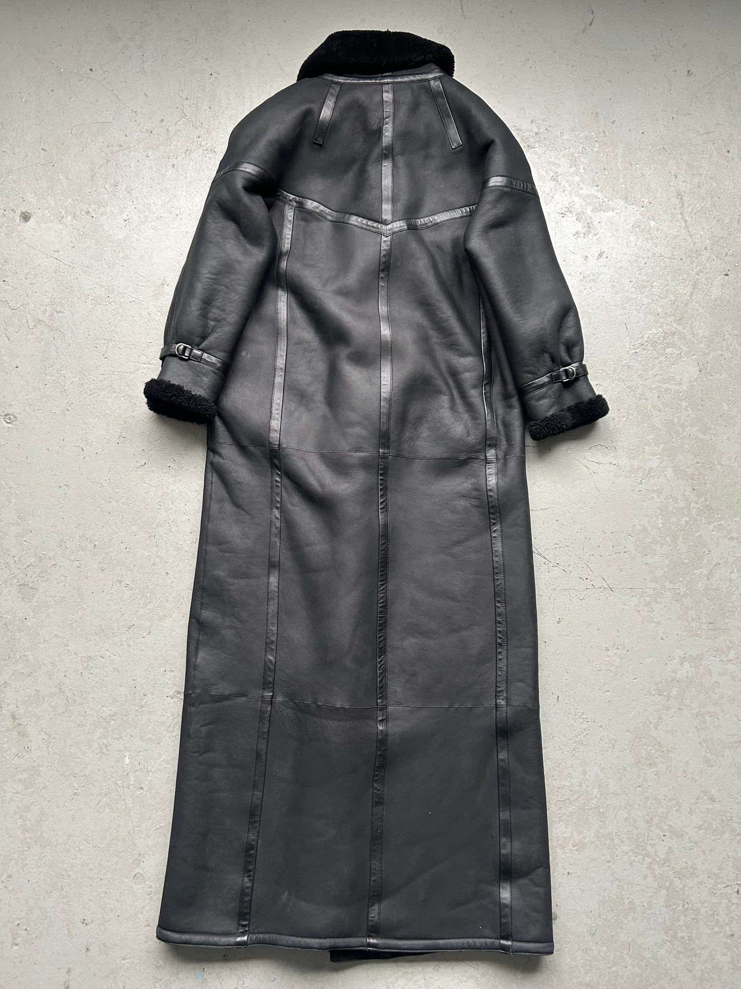 Saint Laurent Paris Long Duffle Lambskin Coat (50)