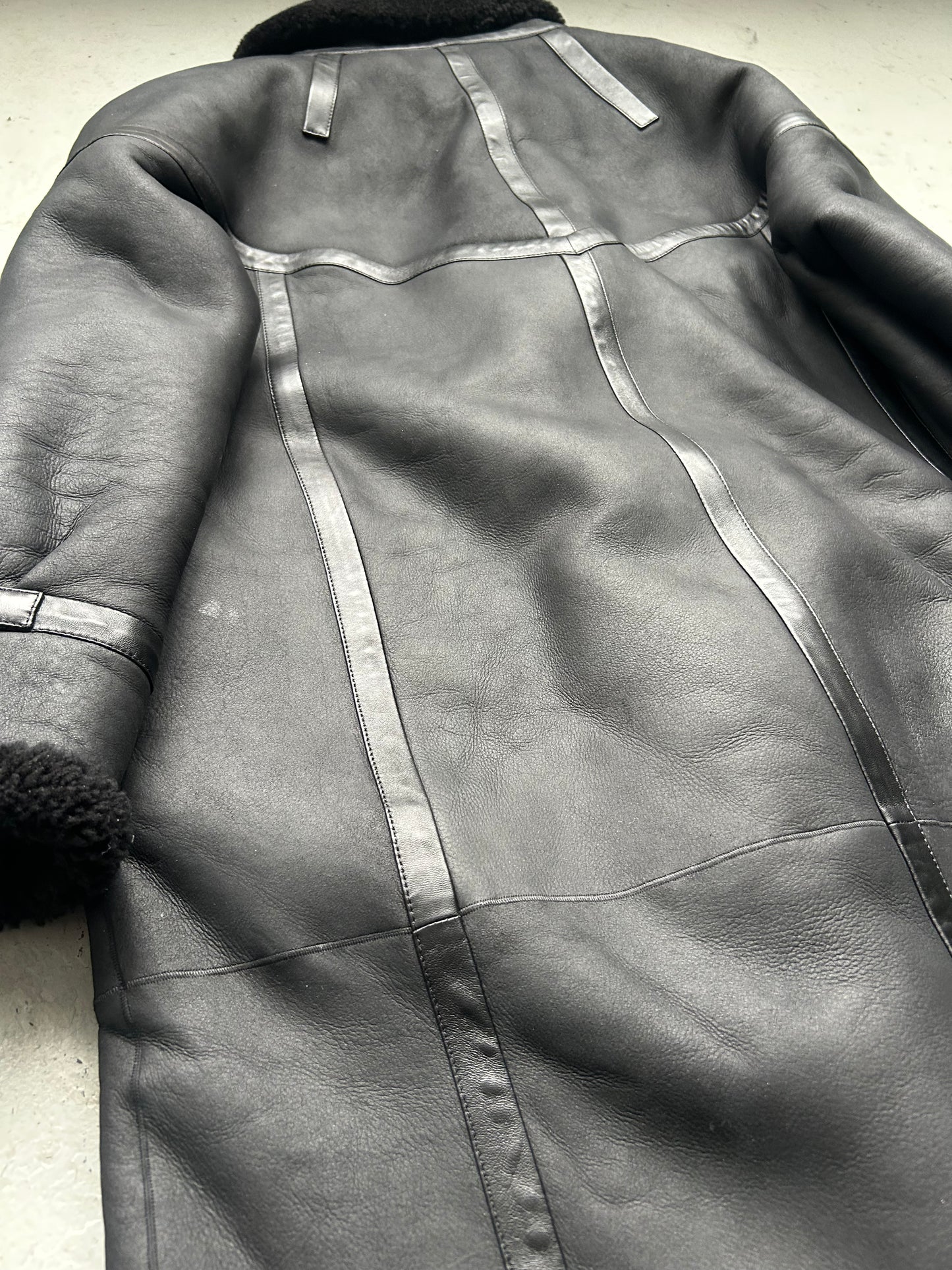 Saint Laurent Paris Long Duffle Lambskin Coat (50)