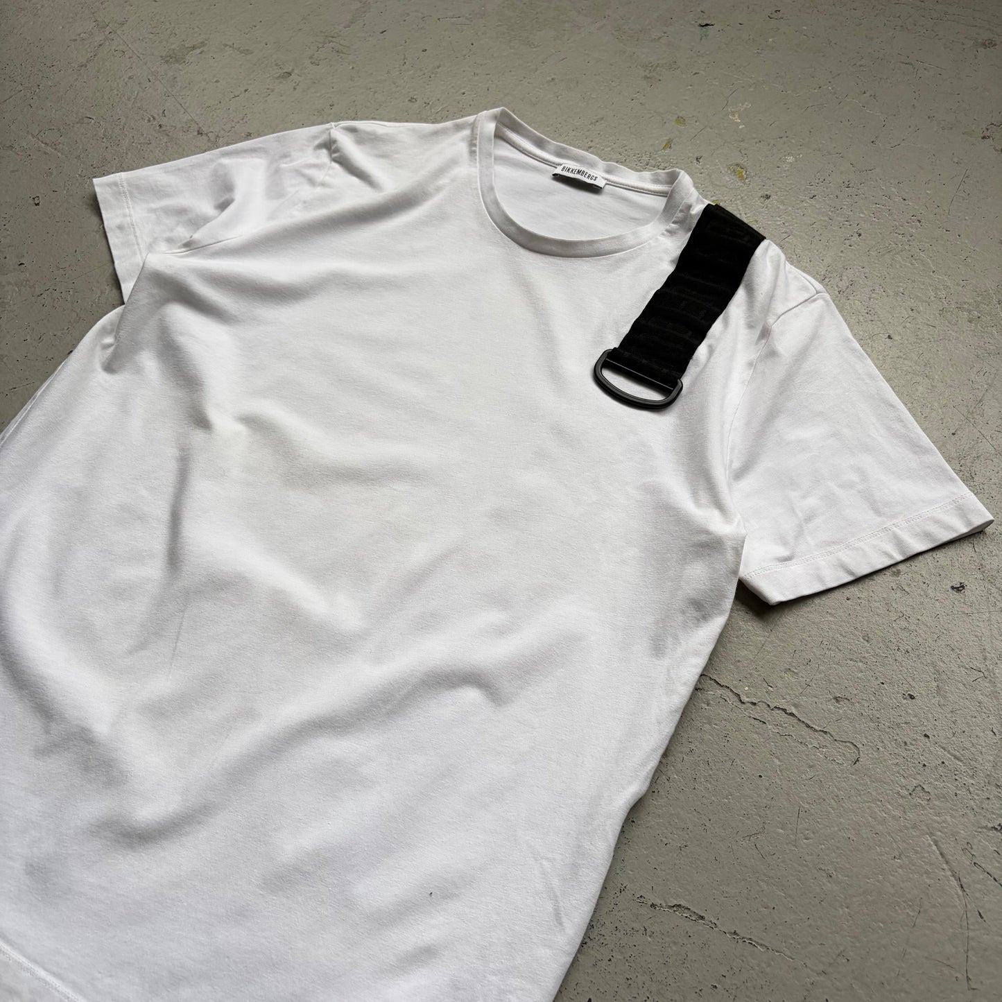 Dirk Bikkembergs White Short Sleeve With Vertical Strap (L)