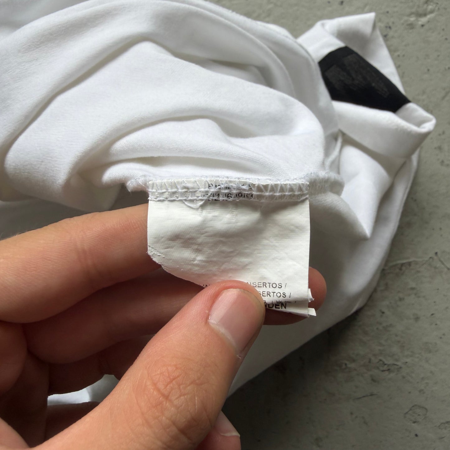 Dirk Bikkembergs White Short Sleeve With Vertical Strap (L)