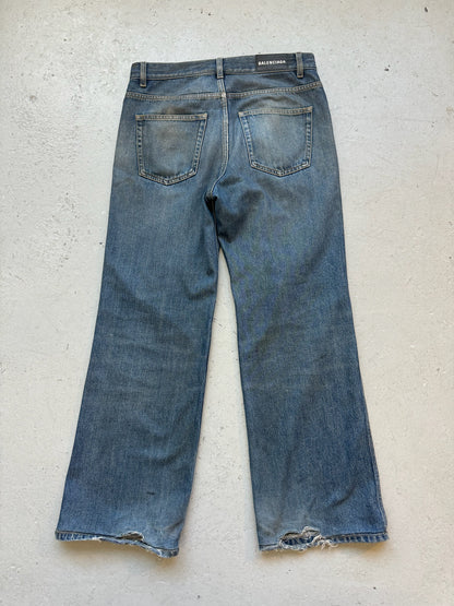Balenciaga Light Wash Bootcut Denim (30)