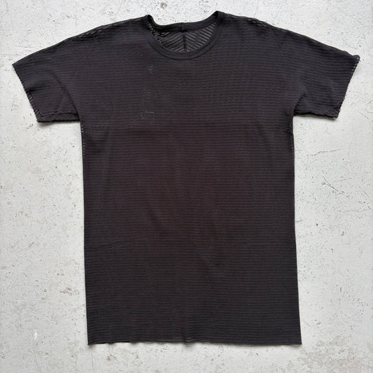 Boris Bidjan Saberi SS24 TS Black Object Dyed Short Sleeve Shirt (M)