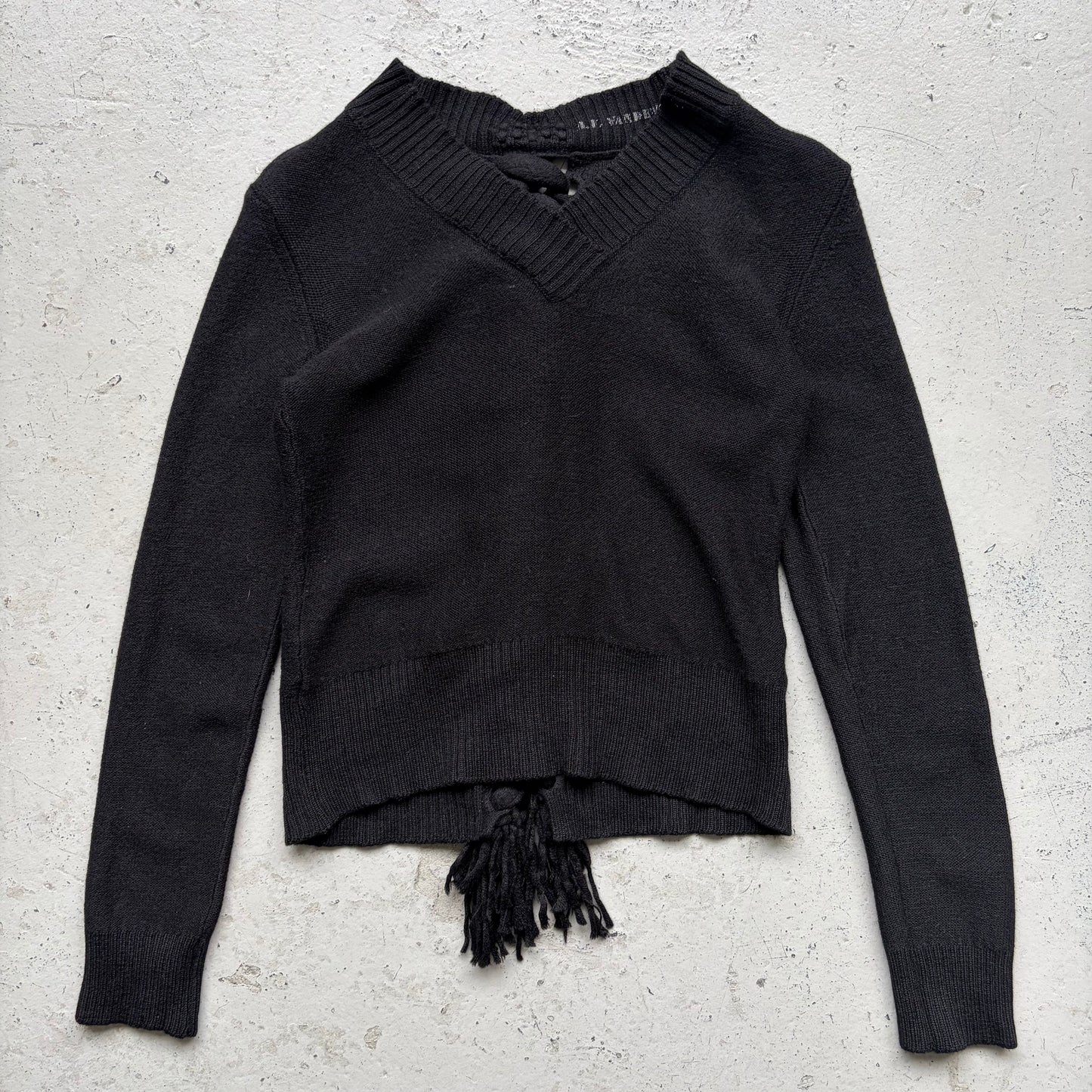 A.F. Vandevorst Black Backlace Sweater (M)