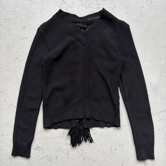 A.F. Vandevorst Black Backlace Sweater (M)
