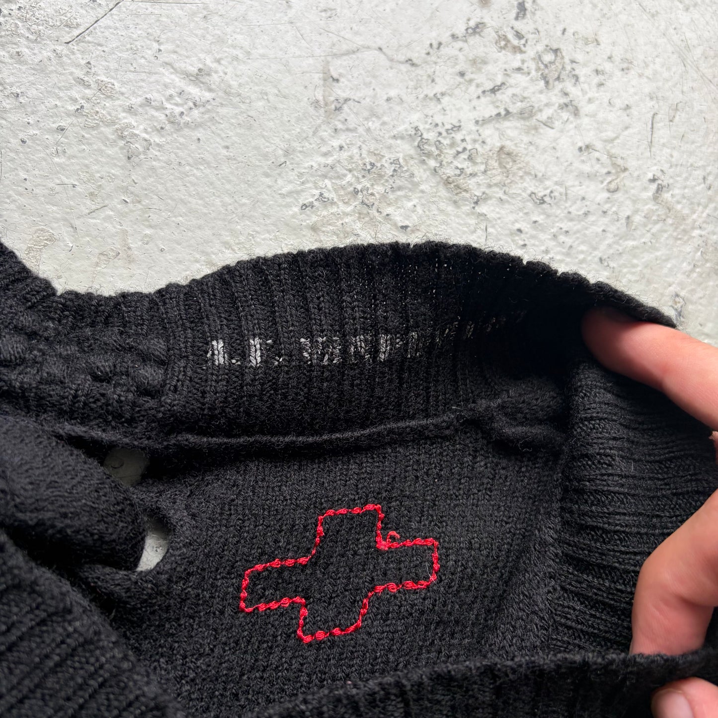 A.F. Vandevorst Black Backlace Sweater (M)