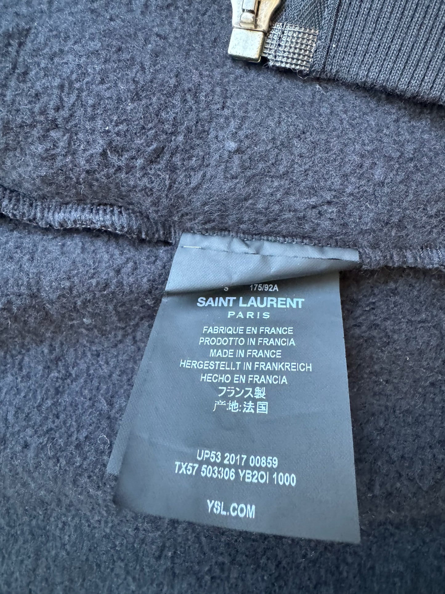 Saint Laurent Paris Zip Up Hoodie (S)