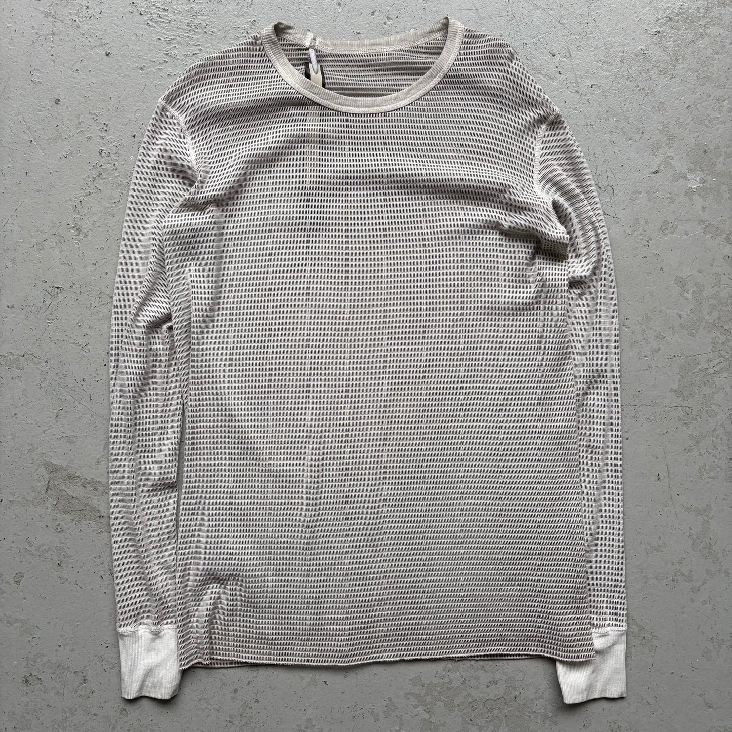 Boris Bidjan Saberi SS24 LS Resin Dyed Light Grey Long Sleeve Shirt (S)