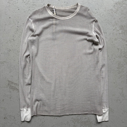 Boris Bidjan Saberi SS24 LS Resin Dyed Light Grey Long Sleeve Shirt (S)
