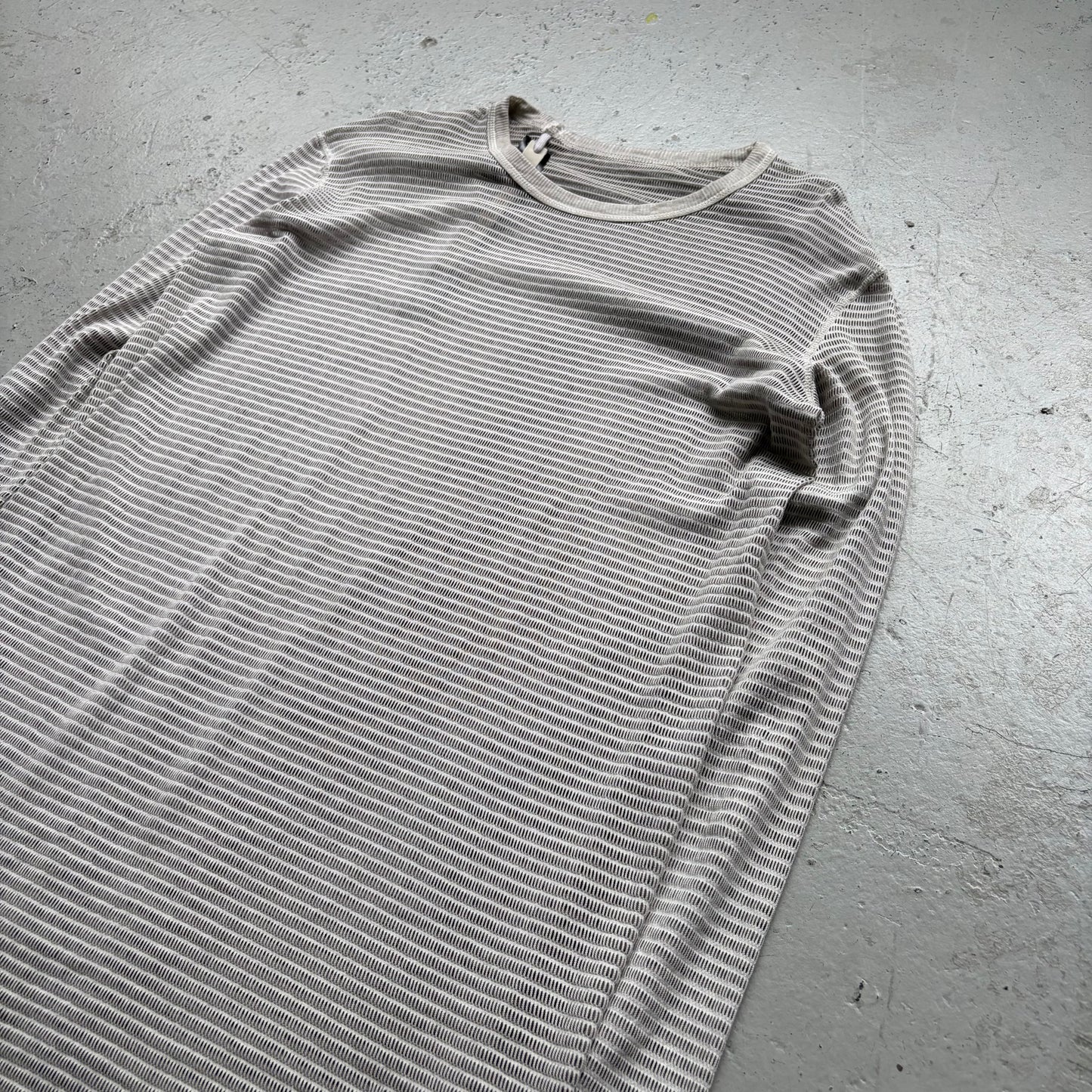 Boris Bidjan Saberi SS24 LS Resin Dyed Light Grey Long Sleeve Shirt (S)