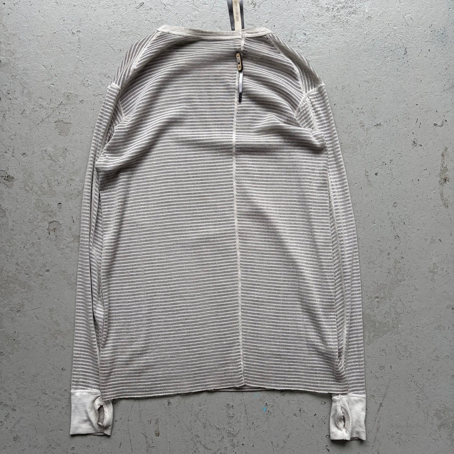 Boris Bidjan Saberi SS24 LS Resin Dyed Light Grey Long Sleeve Shirt (S)