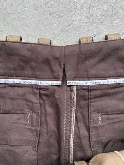Yves Saint Laurent Rive Gauche Khacki Biker Pants (52)