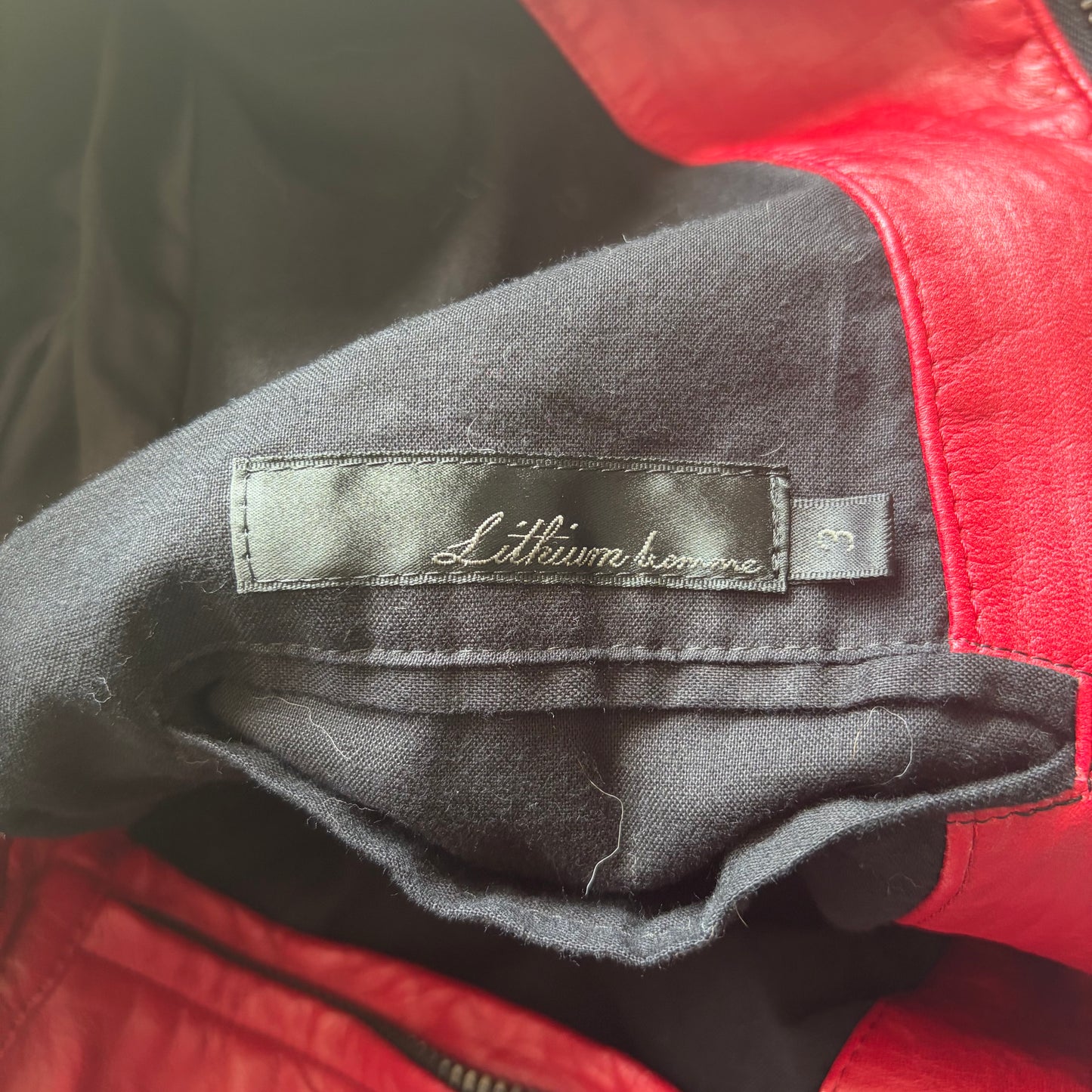 Lithium Homme Red Leather Moto Jacket (3)