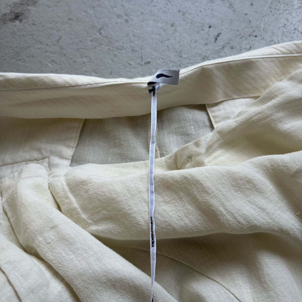 Masnada White Linen Trousers (42)