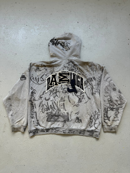 Balenciaga Grey Skater Zip Up Hoodie (L)