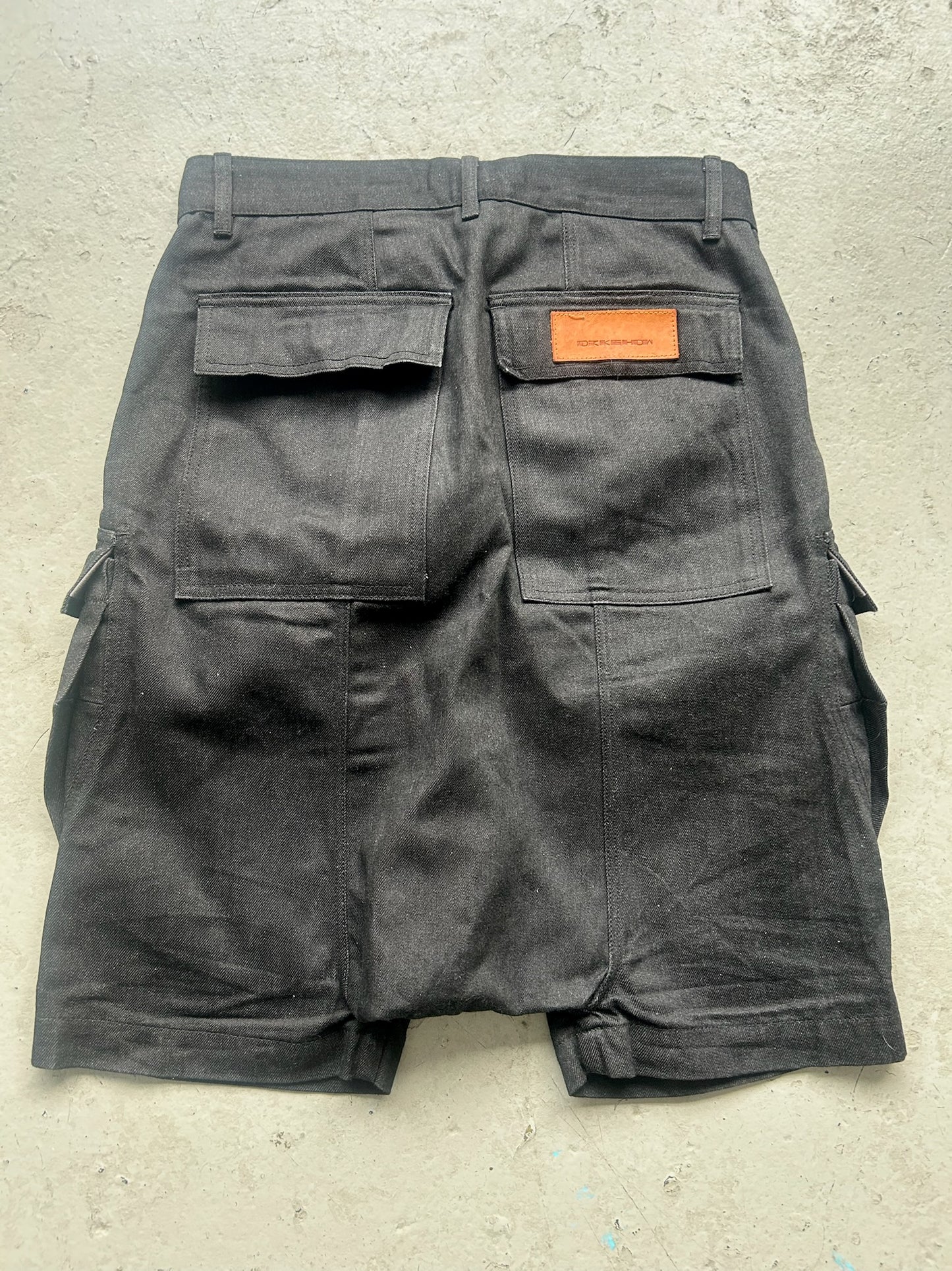 Rick Owens DRKSHDW SS22 Japanese Denim Drop Crotch Shorts (31)