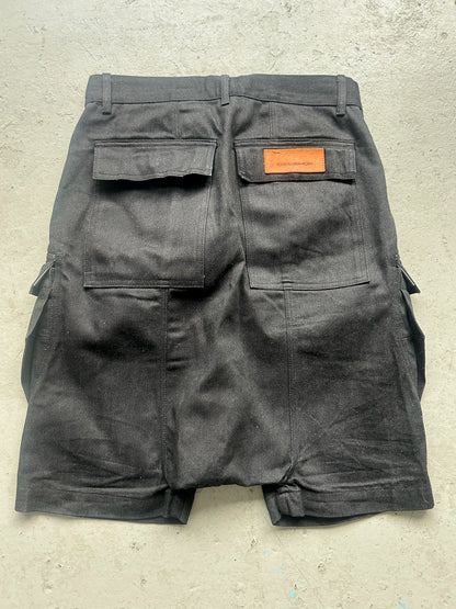 Rick Owens DRKSHDW SS22 Japanese Denim Drop Crotch Shorts (31)