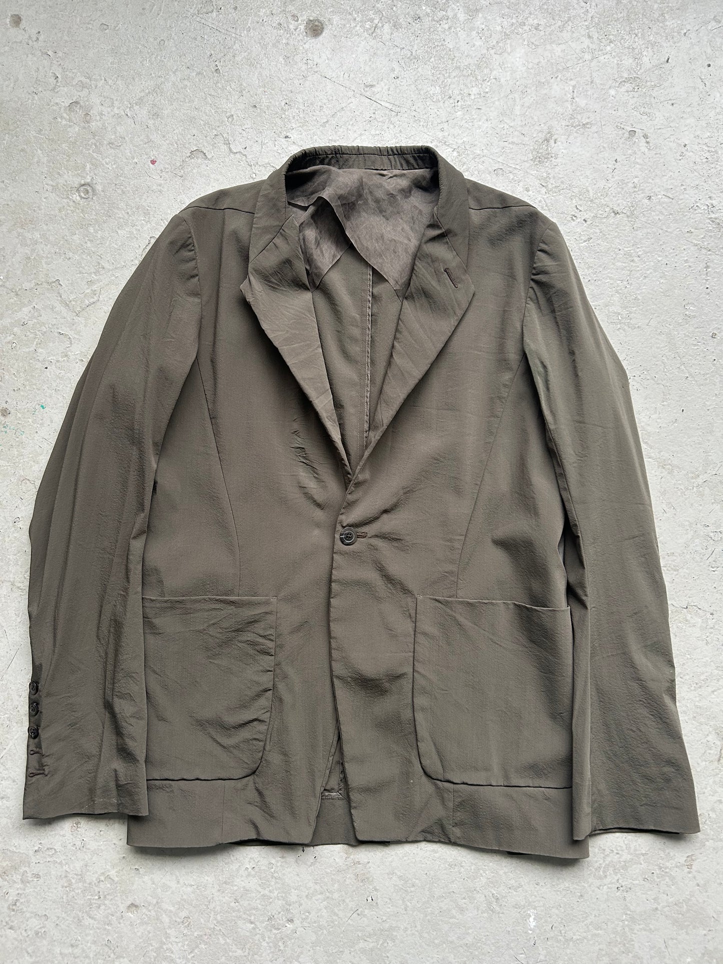 Rick Owens SS18 DIRT Nylon Dark Dust Blazer (52)