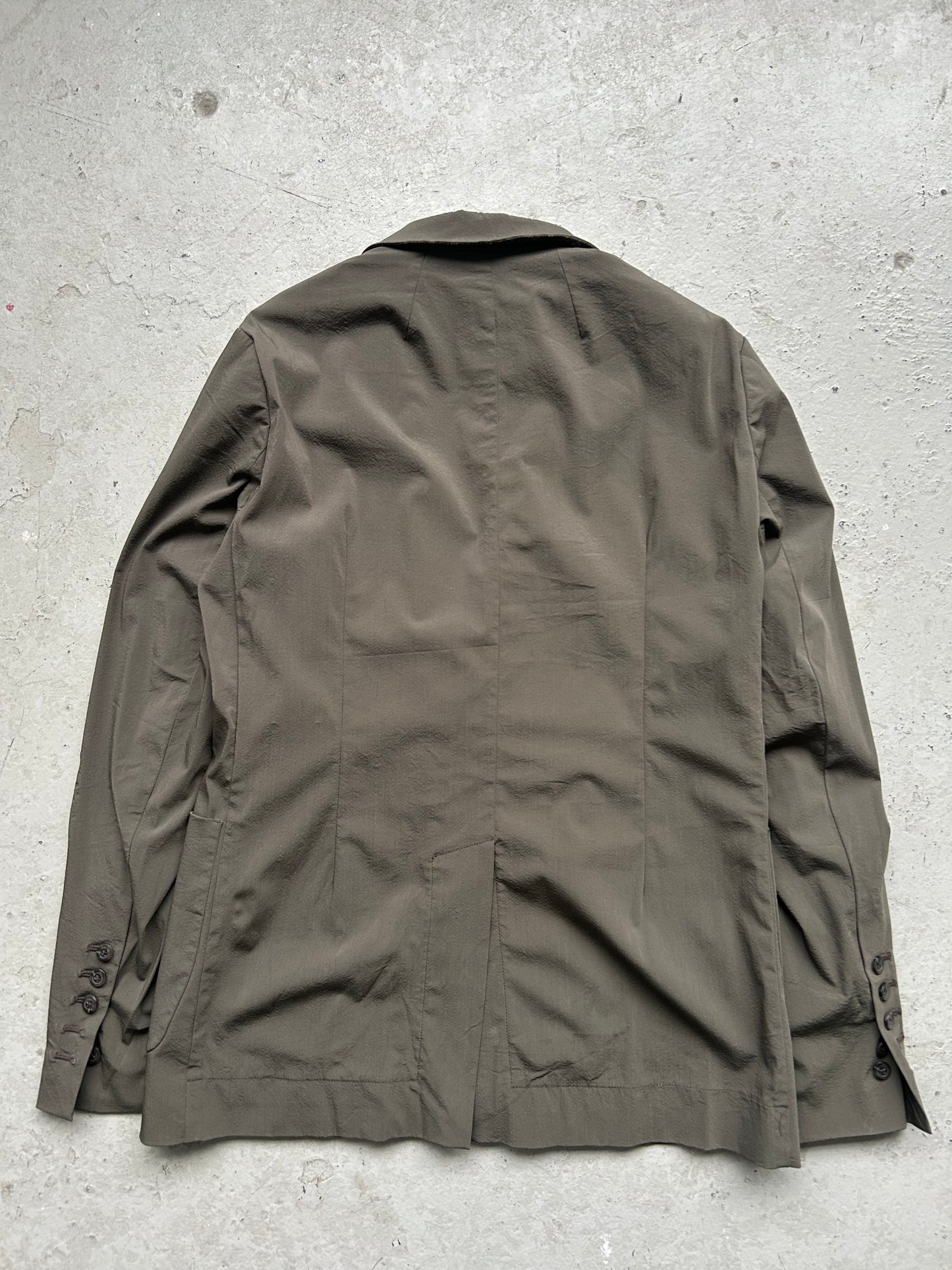 Rick Owens SS18 DIRT Nylon Dark Dust Blazer (52)