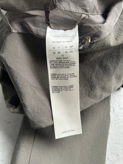 Rick Owens SS18 DIRT Nylon Dark Dust Blazer (52)