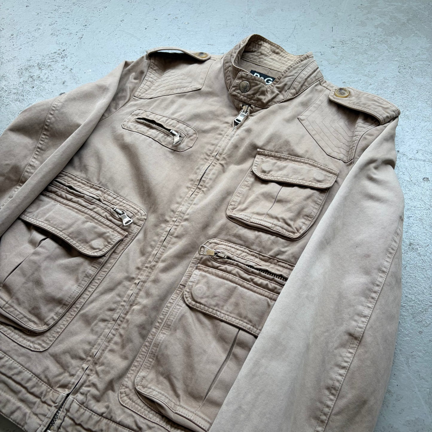 Dolce & Gabbana 2000s Khaki Multi Pocket Cargo Jacket (48)
