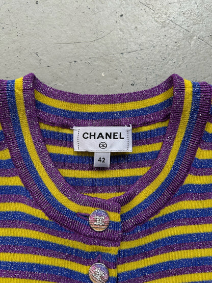 Chanel 2024 Cruise Striped Glitter Short Sleeve (42)