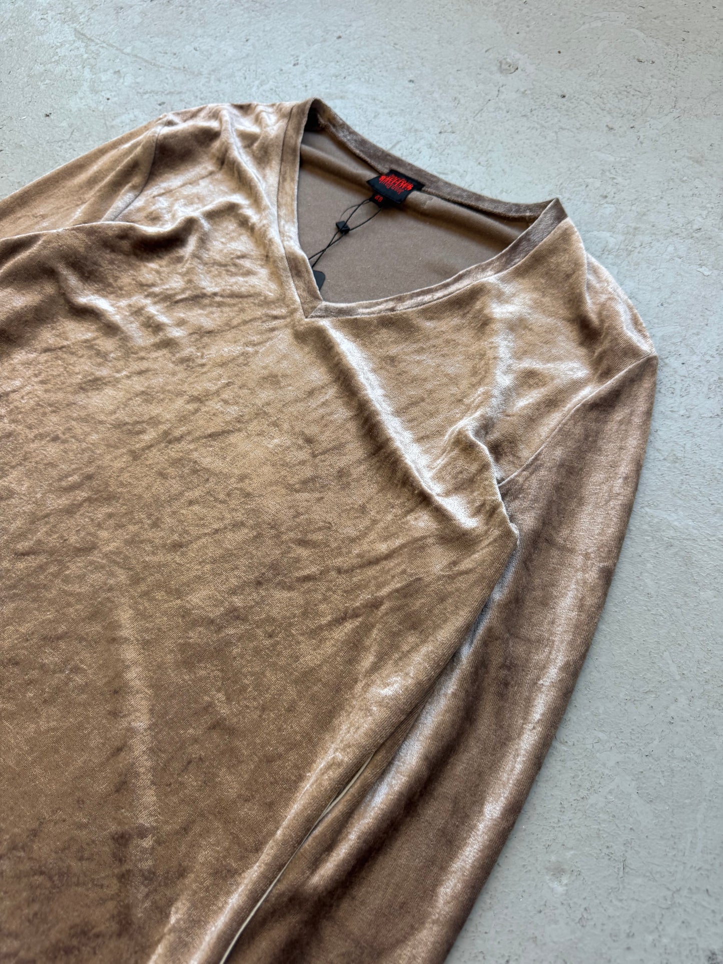 Jean Paul Gaultier Velour V Neck Shirt (48)