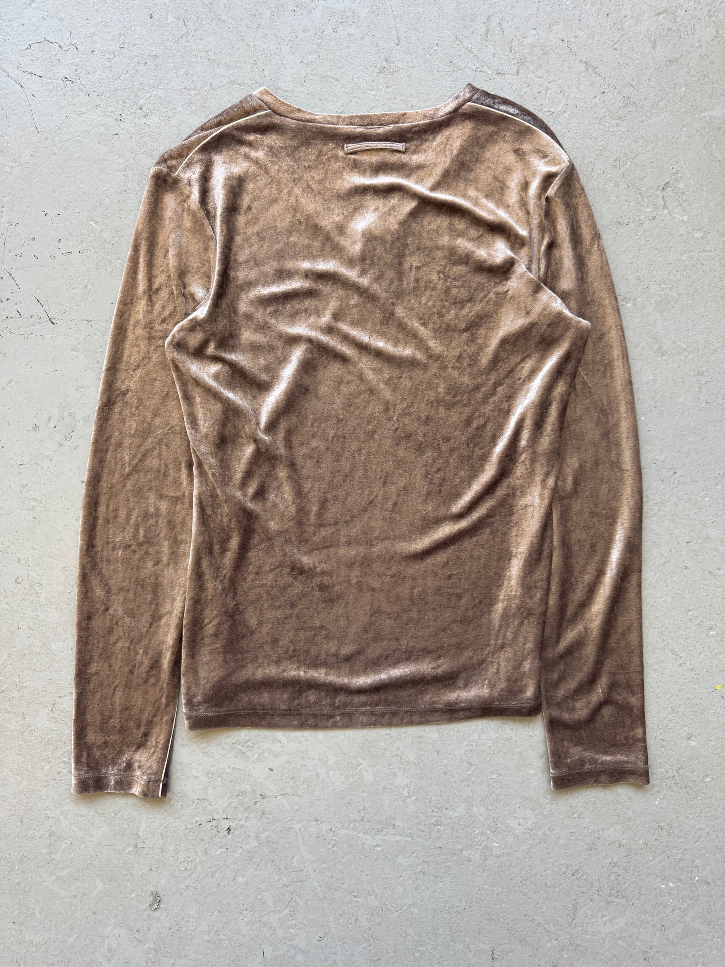 Jean Paul Gaultier Velour V Neck Shirt (48)