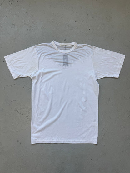 Yohji Yamamoto Pour Homme 50% Cotton 50% Poly White Short Sleeve  (XL)