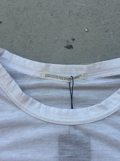 Yohji Yamamoto Pour Homme 50% Cotton 50% Poly White Short Sleeve  (XL)