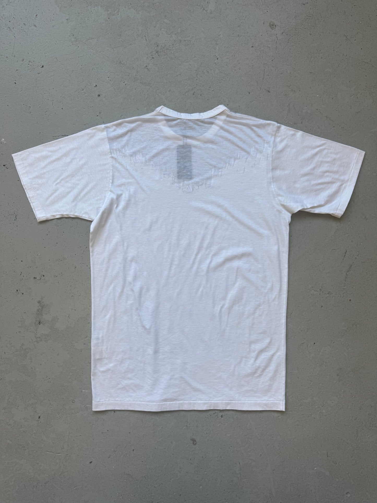 Yohji Yamamoto Pour Homme 50% Cotton 50% Poly White Short Sleeve  (XL)