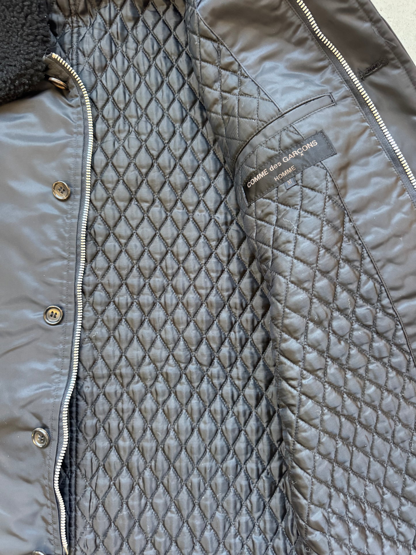 Comme Des Garcons Homme AD2001 Fur Collar Coat (M)