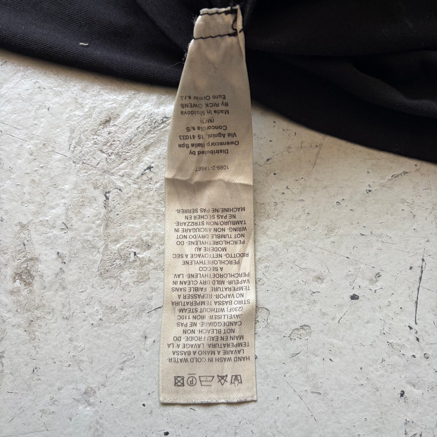 Rick Owens DRKSHDW SS20 Black Cotton Level Tee (S)