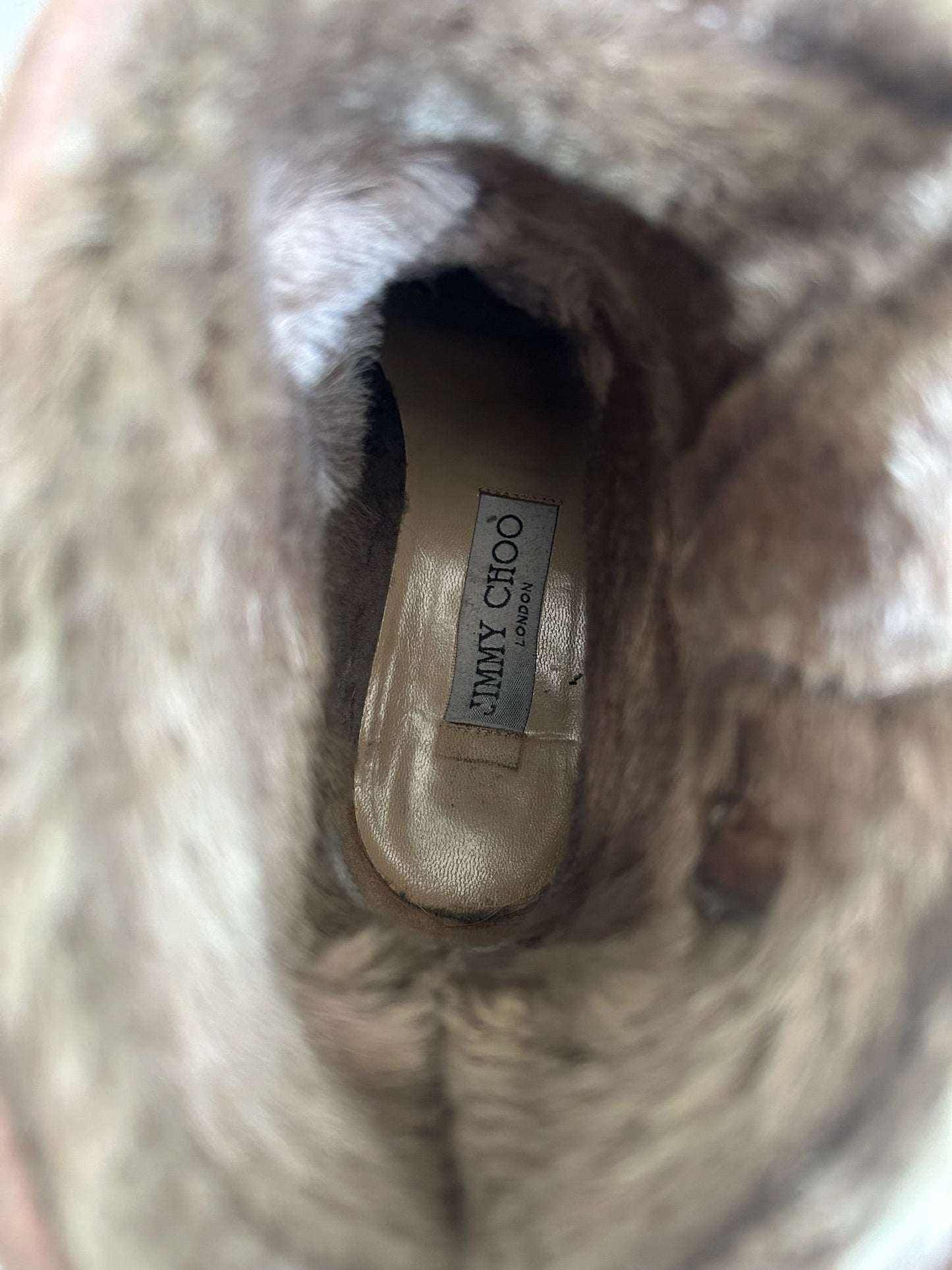 Jimmy Choo Suede Shearling Boots (35.5)