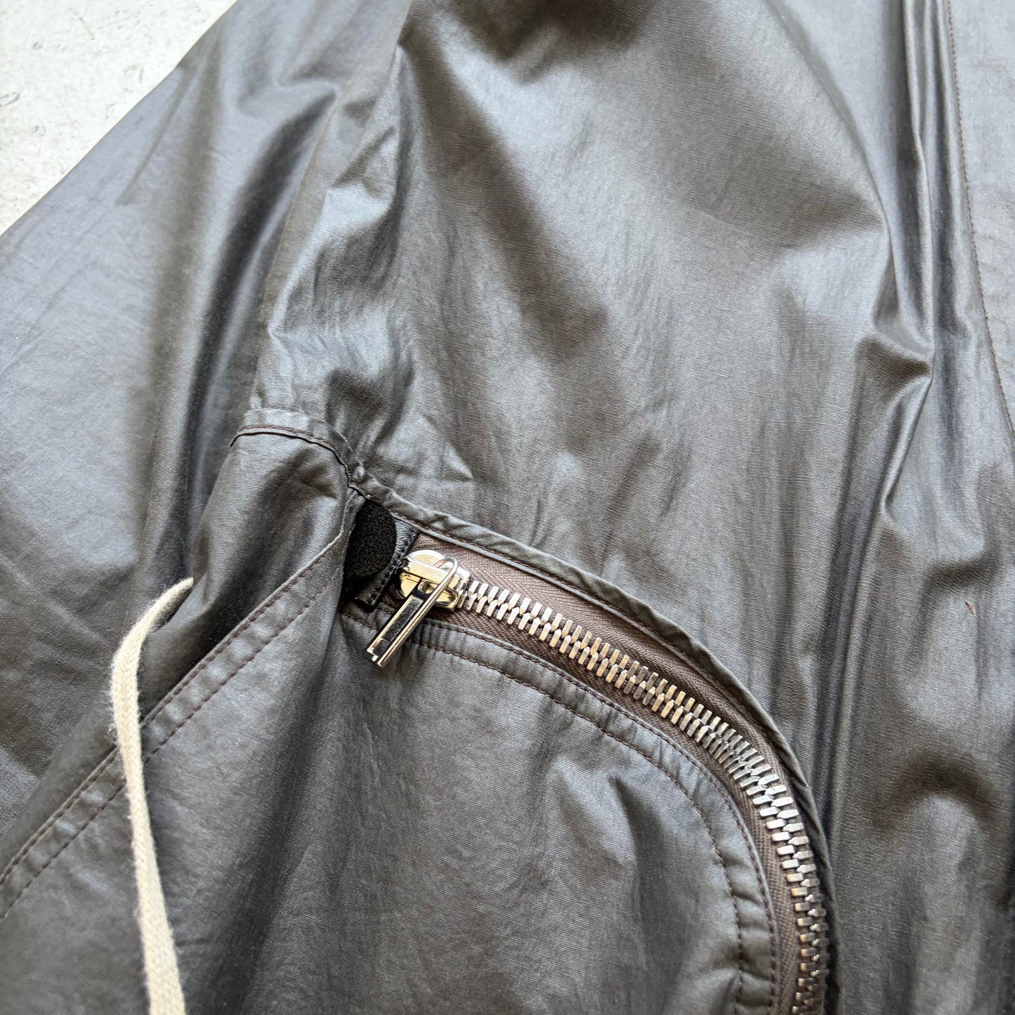 Rick Owens SS20 TECAUTL Black Waxed Bauhaus Jacket (54)