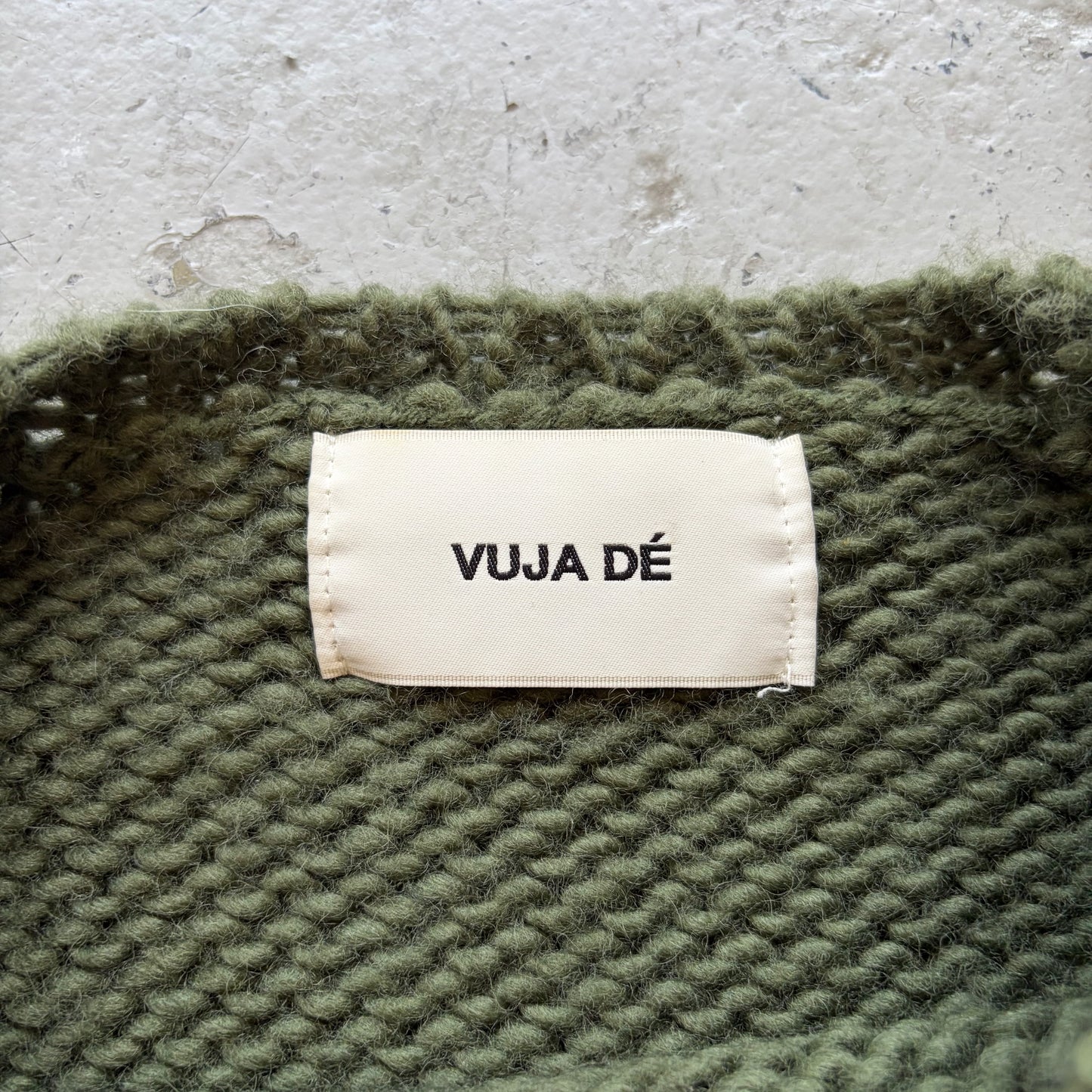 Vuja Dé Wool Green Knit Sweater (1)