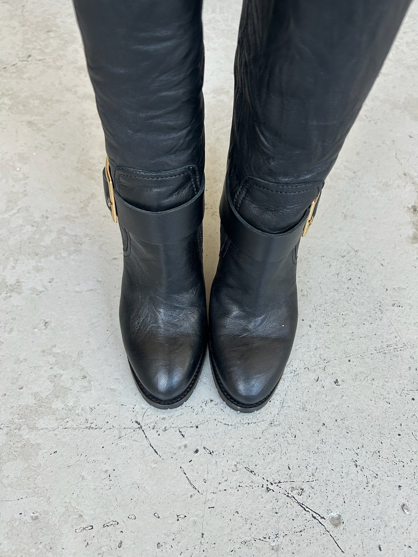 Jimmy Choo Biker Leather Heels (36)