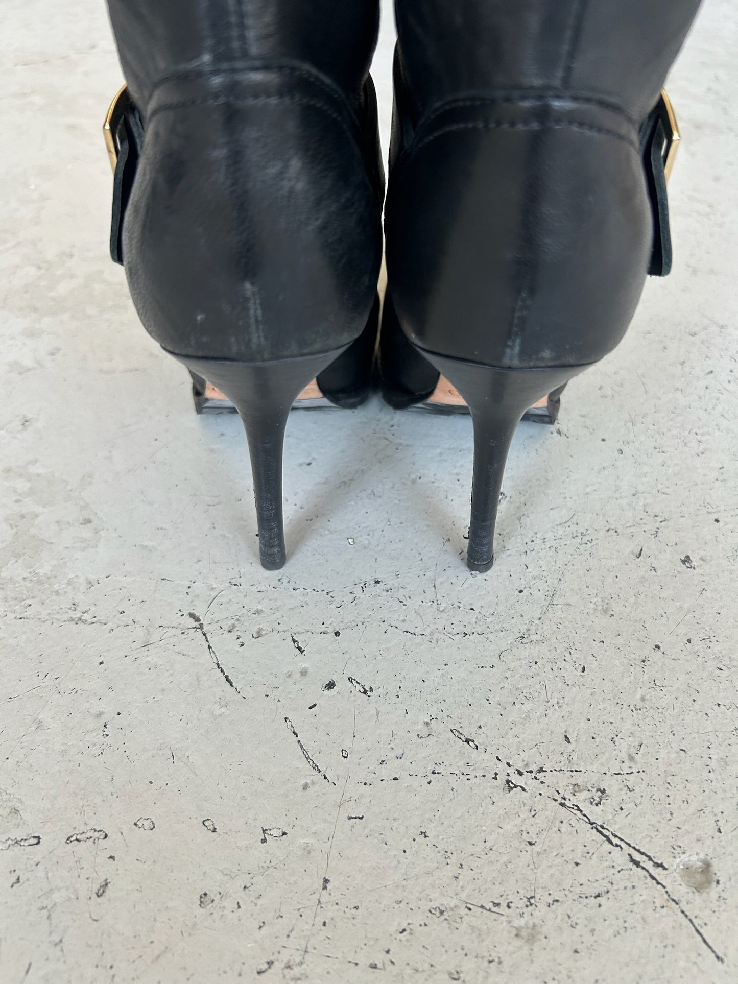 Jimmy Choo Biker Leather Heels (36)