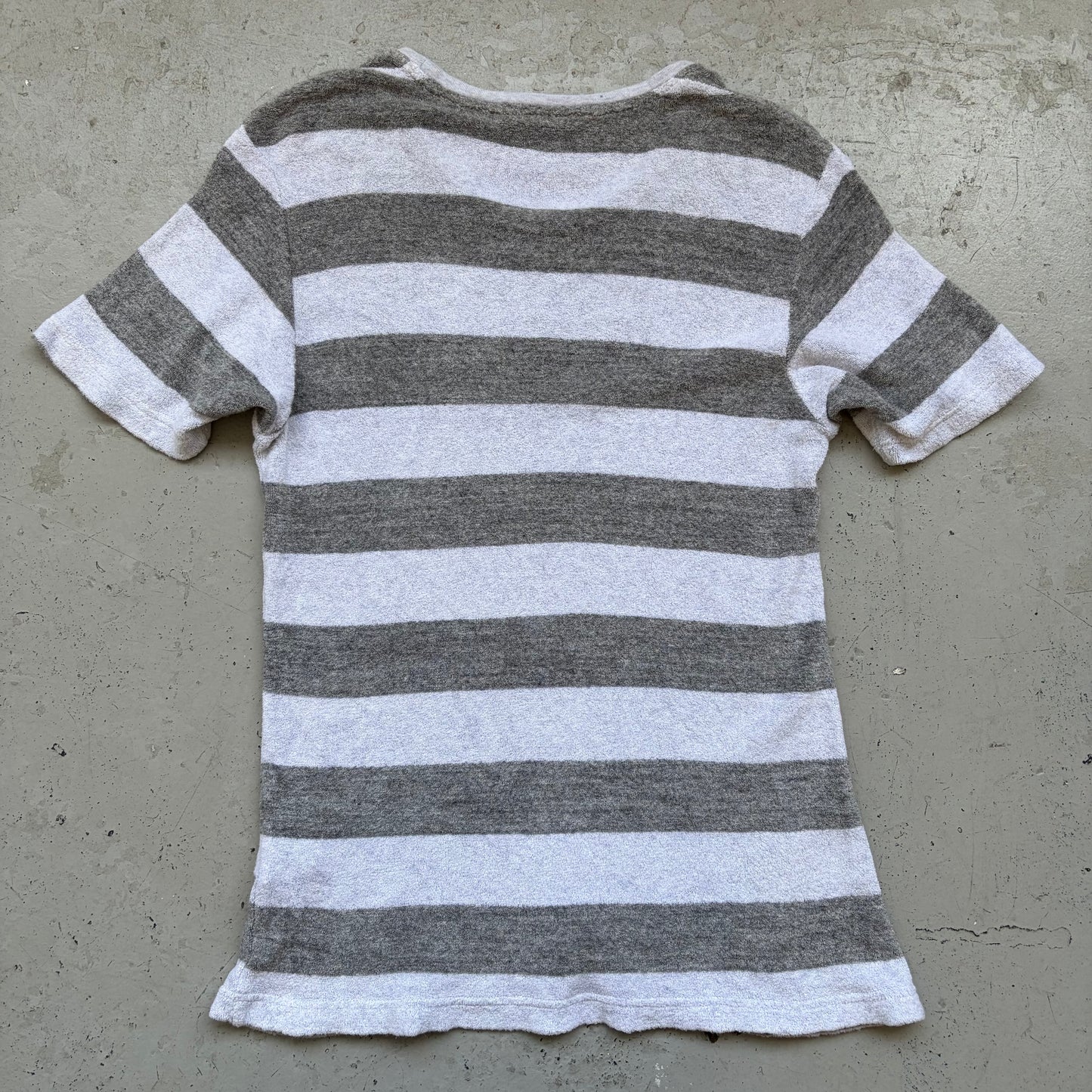 Ripvanwinkle Terry Cotton Grey Striped Short Sleeve Shirt (5)