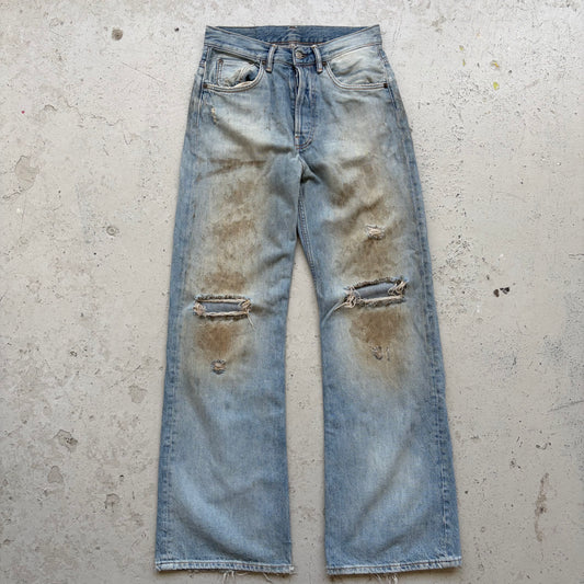 Acne Studios 2021M Mudwashed Blue Flared Denim (28)