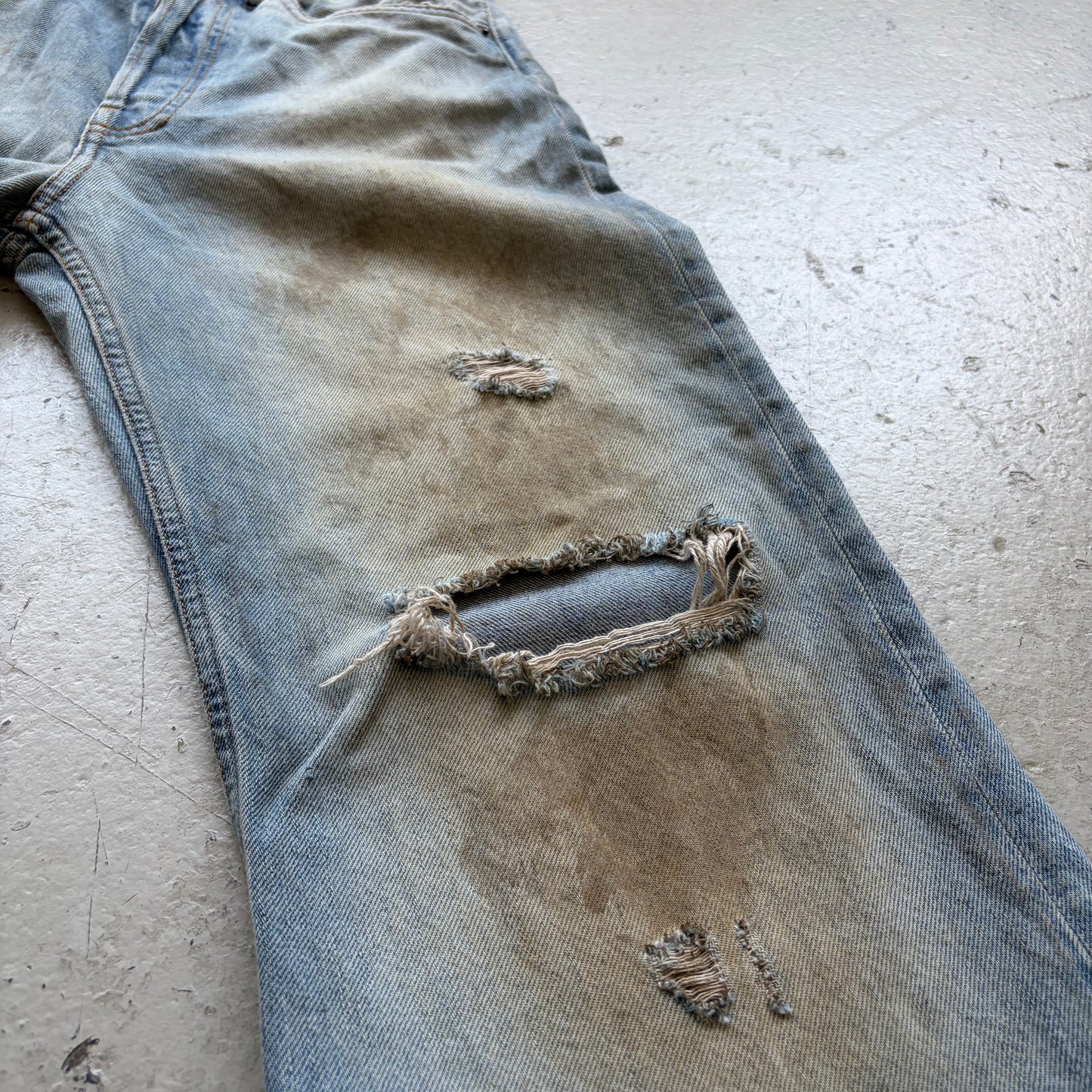 Acne Studios 2021M Mudwashed Blue Flared Denim (28)