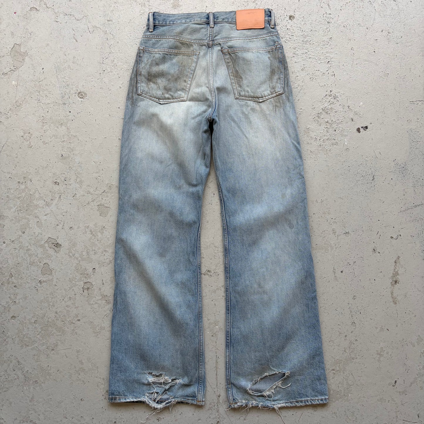 Acne Studios 2021M Mudwashed Blue Flared Denim (28)